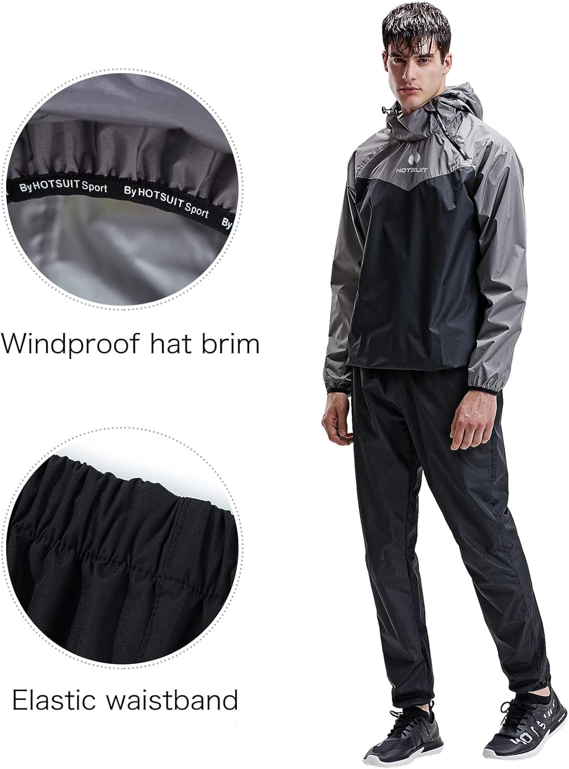 Sauna Suit for Men Sweat Sauna Jacket Pant Gym Workout Sweat Suits