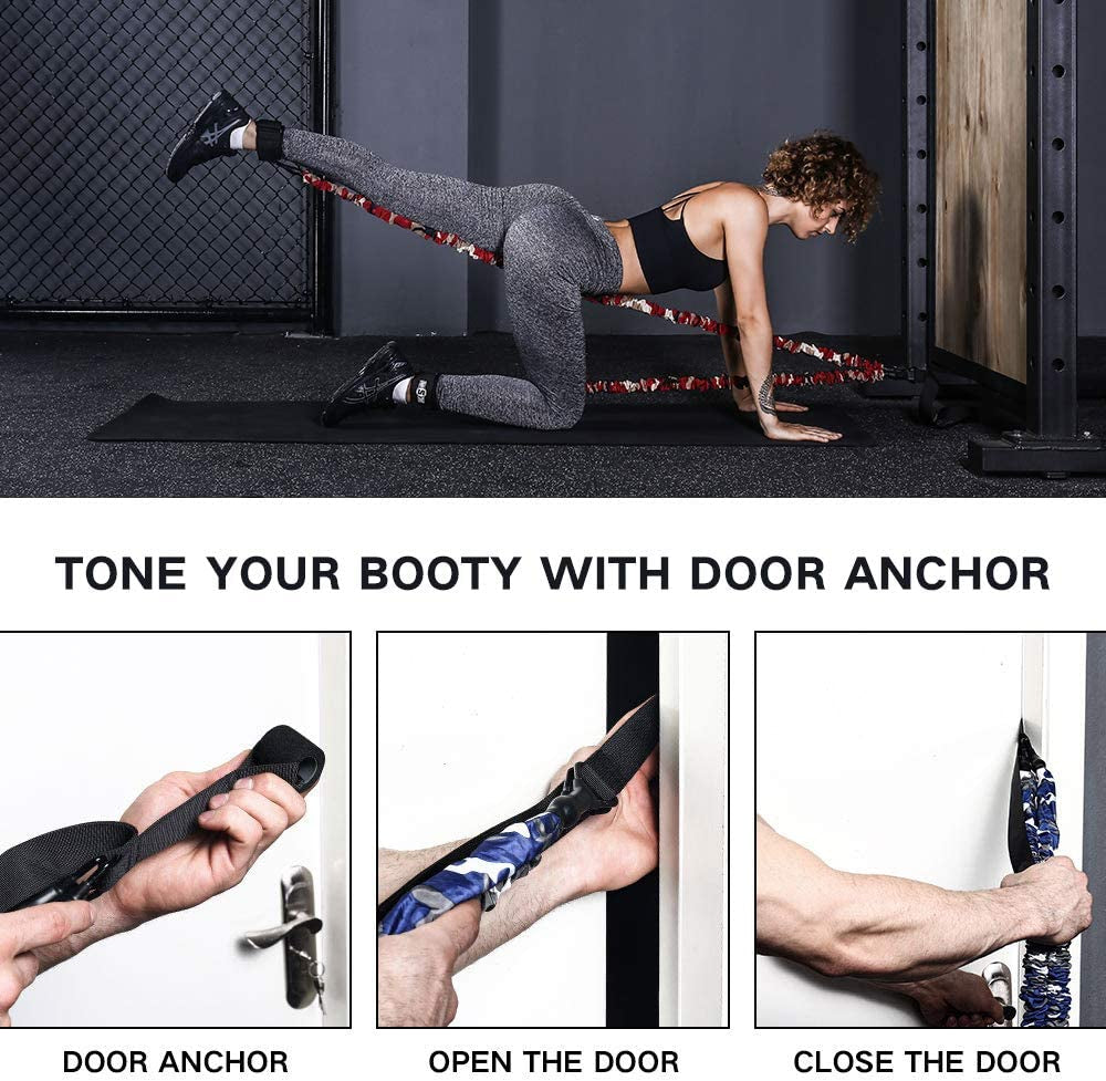 Resistance Bands Accessories Exercise Bands Attachment, Fitness Handles Workout Bar for Home Gym Workout Full Body Workout